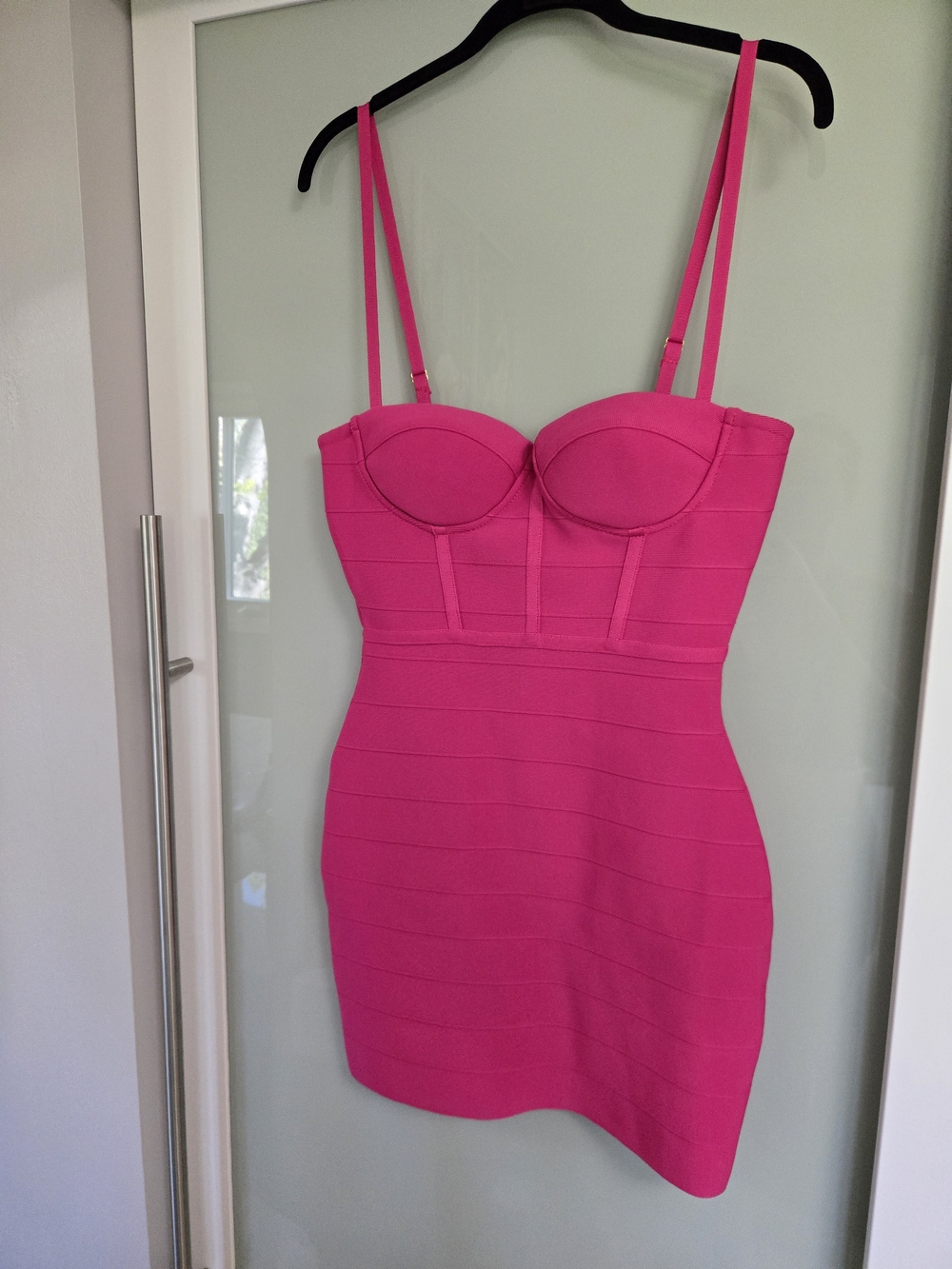 NWT Hello Molly Iconic Edge Bandage Mini Dress In Pink - Picture 3 of 6